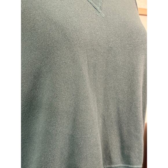 ABERCROMBIE & FITCH Cropped Sweatshirt | Green Shimmer Long Sleeve | LARGE - Picture 6 of 9
